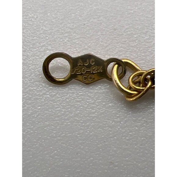 Vintage Necklace Flora Danica Denmark Vermeil Parsley Pendant 24" 1/20 12K Chain - Picture 7 of 9